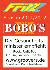 Flyer Season 2011/12 DJ Fritz im Bobo's